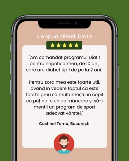 Plan Diabet Copii + Carte 101 Rețete