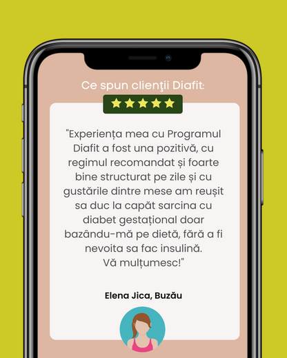 Plan Alimentar Diabet Gestațional + Carte cu 101 Rețete Diabet